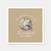Elegant Neutral Autumn ‘Thankful And Cheerful’ Servet (Voorkant)