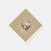 Elegant Neutral Autumn ‘Thankful And Cheerful’ Servet (Hoek)