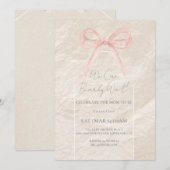 Elegant Neutral Baby Shower Invitation – Minimalis (Devant / Derrière)