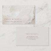 Elegant Neutral Champagne Marble Visitekaartje (Voorkant / Achterkant)
