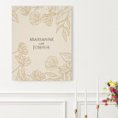 Elegant Neutral Floral Wedding Poster