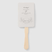 Elegant Neutral Hand-Drawn Foliage Wedding Handwaaier (Voorkant)