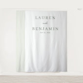 Elegant Neutral Minimalist Lines Wandkleed (Voorkant)