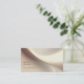 Elegant Neutrals Abstract Art Visitekaartje (Staand voorkant)