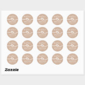 Élégant Neutre Noeud Mariage Faveur Stickers (Feuille)