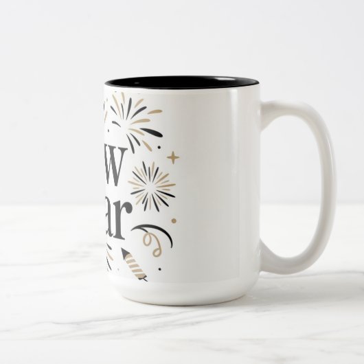 Elegant New Year Celebration Mug Design (Droit)