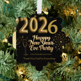 Elegant New Year Eve Paper Ornament