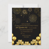 Elegant New Year Eve Party Invitation Card (Dos)