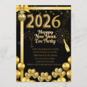 Elegant New Year Eve Party Invitation Card (Devant)