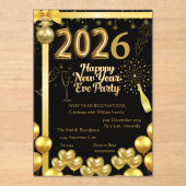 Elegant New Year Eve Party Invitation Card (Recto)