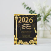 Elegant New Year Eve Party Invitation Card (Debout devant)