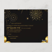 Elegant New Year Eve Party Invitation Card (Dos)