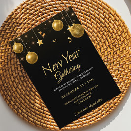 Elegant new year gathering party Invitation Kaart