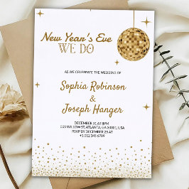  Elegant New Year's Eve wedding invitation  Kaart