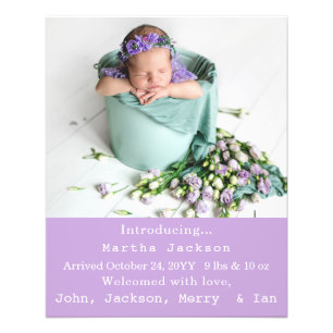 Elegant Newborn Girl Birth Nursery New Baby Foto Foto Afdruk