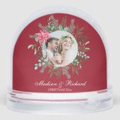Elegant Newlywed Christmas Snow Globe (Arrière)