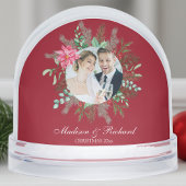 Elegant Newlywed Christmas Snow Globe Sneeuwbol