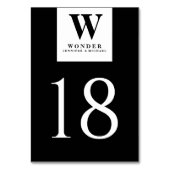 Elegant Newlywed Monogram Seating Kaart (Achterkant)