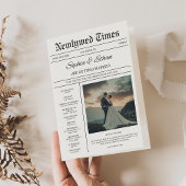 Elegant Newspaper Details Timeline Wedding
