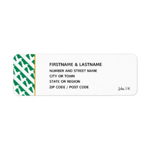 Elegant NIGERIA Map Sticker Return Address Label