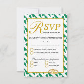 Elegant NIGERIA NAIJA Bruiloft RSVP Response Kaart (Voorkant)