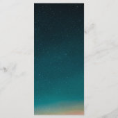 Elegant Night Sky Galaxy Mountain Stars Weddenscha Menu (Achterkant)
