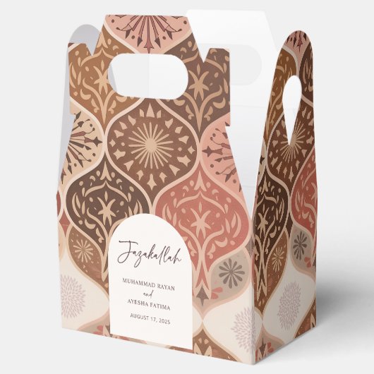 Elegant Nikkah Islamitische bruiloft Dank u Bedankdoosjes (Geopend)