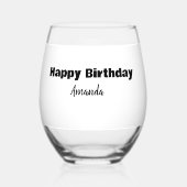 Elegant nippen in 21 als Fine Wine Verjaardag Wijnglas Zonder Voet (Achterkant)