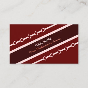 Elegant noble red striped visitekaartje