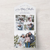 Elégant Noël 5 Photo Greeting Carte de vacances (À l'intérieur)