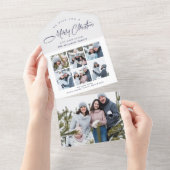 Élégant Noël 7 Photo Grey Carte de vacances (Déchirure)