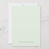 Elégant Noël Botanique Invitation (Dos)