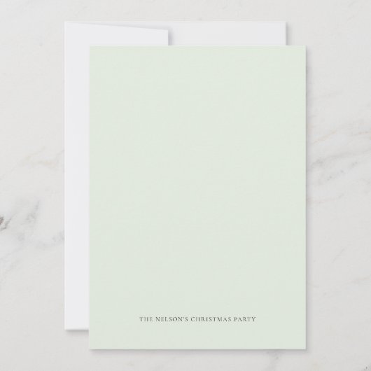 Elégant Noël Botanique Invitation (Dos)