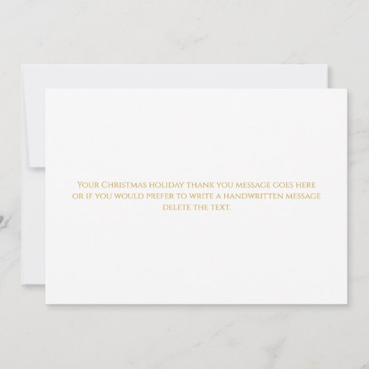 Élégant Noël Fêtes de neige Merci (Dos)