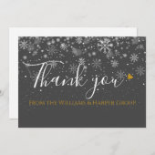 Élégant Noël Fêtes de neige Merci (Devant / Derrière)