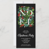 Elegant NOEL Greenery kerstfeest Kaart (Voorkant)
