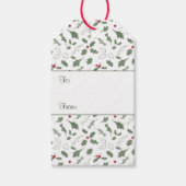 Élégant Noël Hiver Holly Étiquette de adresse (Devant)