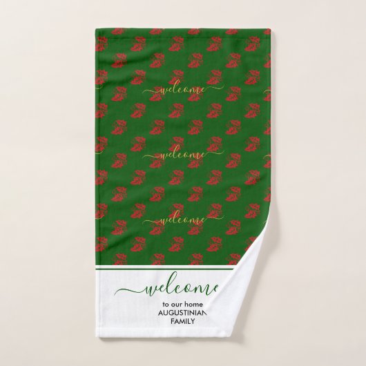 Elegant Noël Holly (Serviette à main)