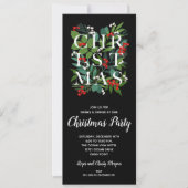 Élégant NOËL Invitations de fête de verdure (Devant)