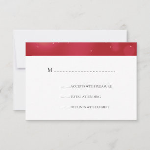 Elégant Noel Rouge & Or Mariage de Noël RSVP