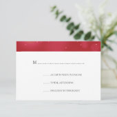 Elégant Noel Rouge & Or Mariage de Noël RSVP (Debout devant)