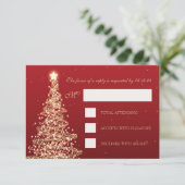 Élégant Noël RSVP Gold Red (Debout devant)