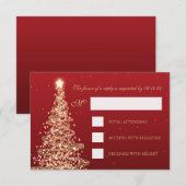 Élégant Noël RSVP Gold Red (Devant / Derrière)