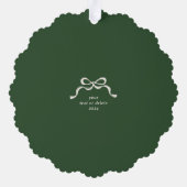 Élégant Noël Vaches Ornement photo (Verso)