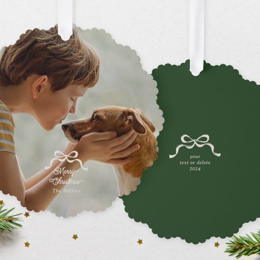 Élégant Noël Vaches Ornement photo