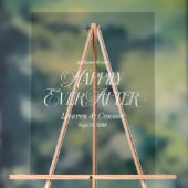 Elegant, nog lang en gelukkig na de bruiloft welko acryl bord (Neutraal)