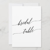 Élégant noir 5x7 Printable Numéro de table nuptial (Devant)