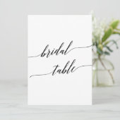 Élégant noir 5x7 Printable Numéro de table nuptial (Debout devant)