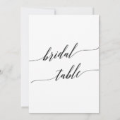 Élégant noir 5x7 Printable Numéro de table nuptial (Dos)