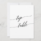 Élégant noir 5x7 Printable Numéro de table supérie (Devant)